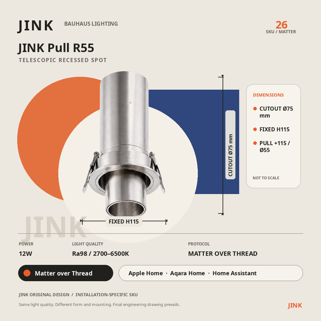 JINK Pull R55 dimensions and Matter over Thread specifications