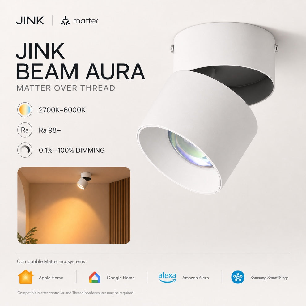 JINK Beam Aura Matter over Thread smart spotlight composite hero