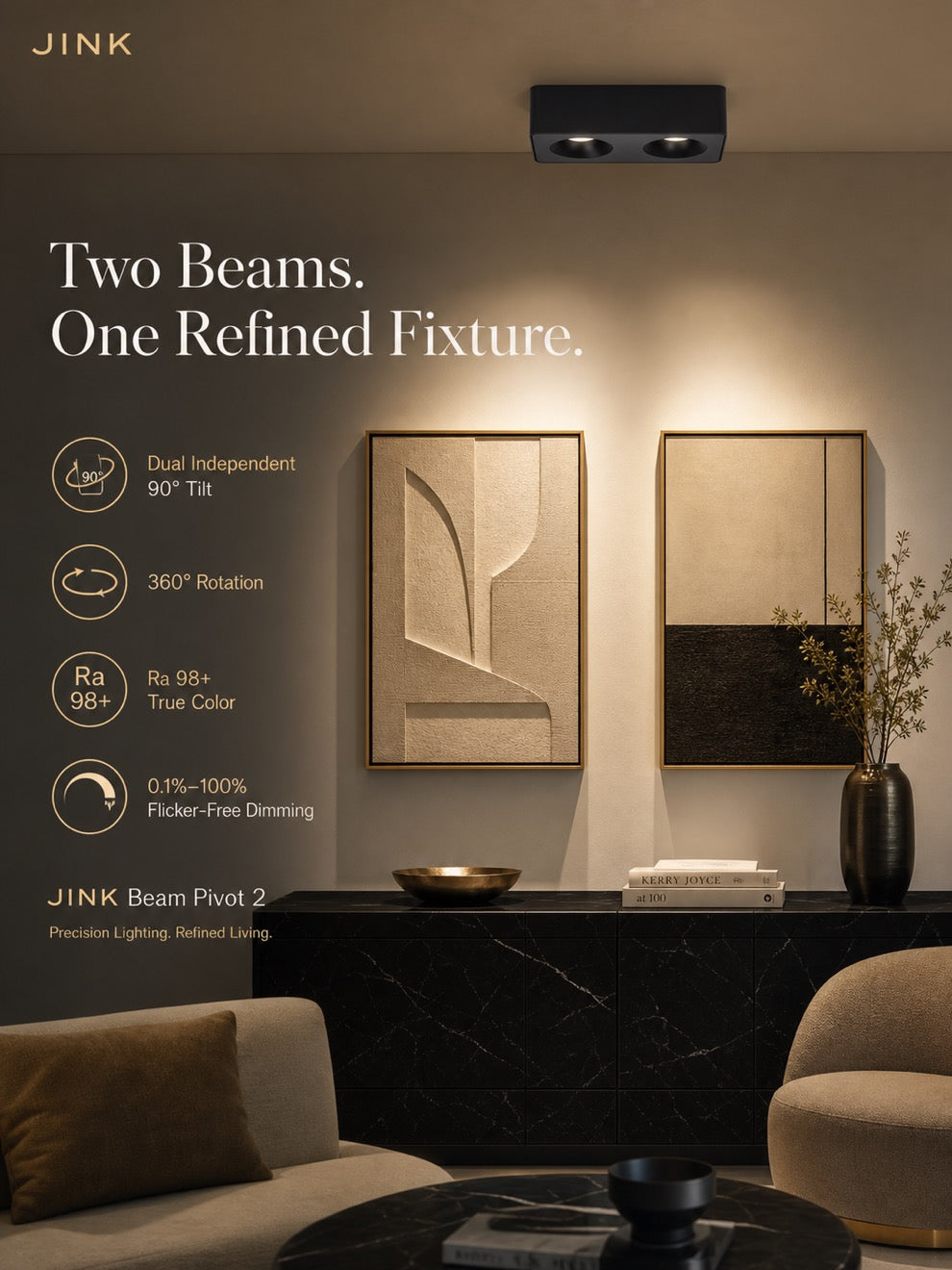 JINK Beam Pivot 2 dual-head lighting scene