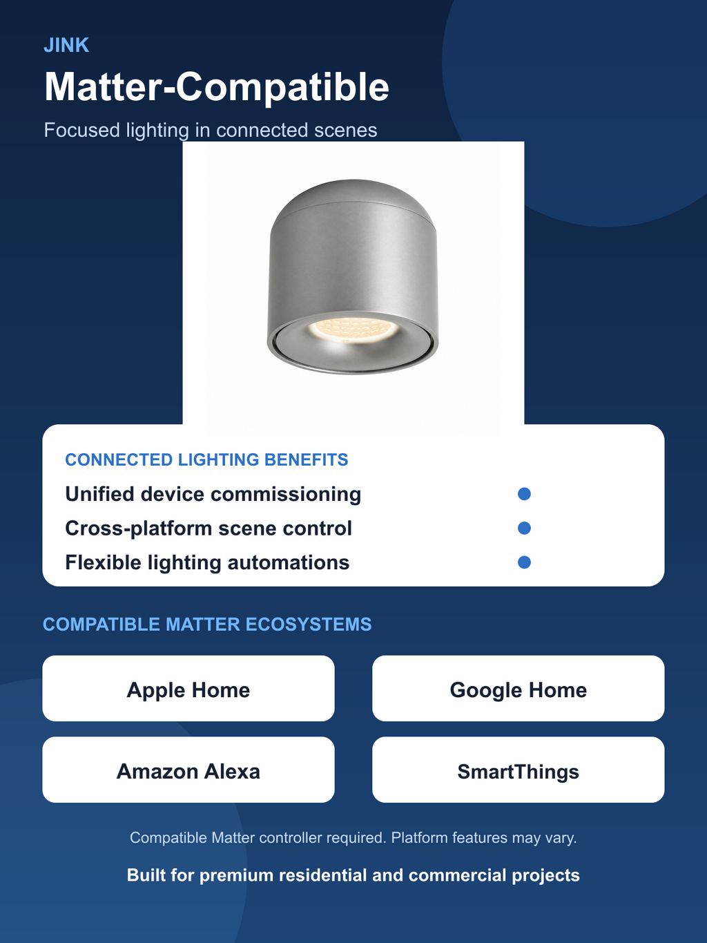 JINK Beam SA01 Matter benefits and compatible smart home ecosystems