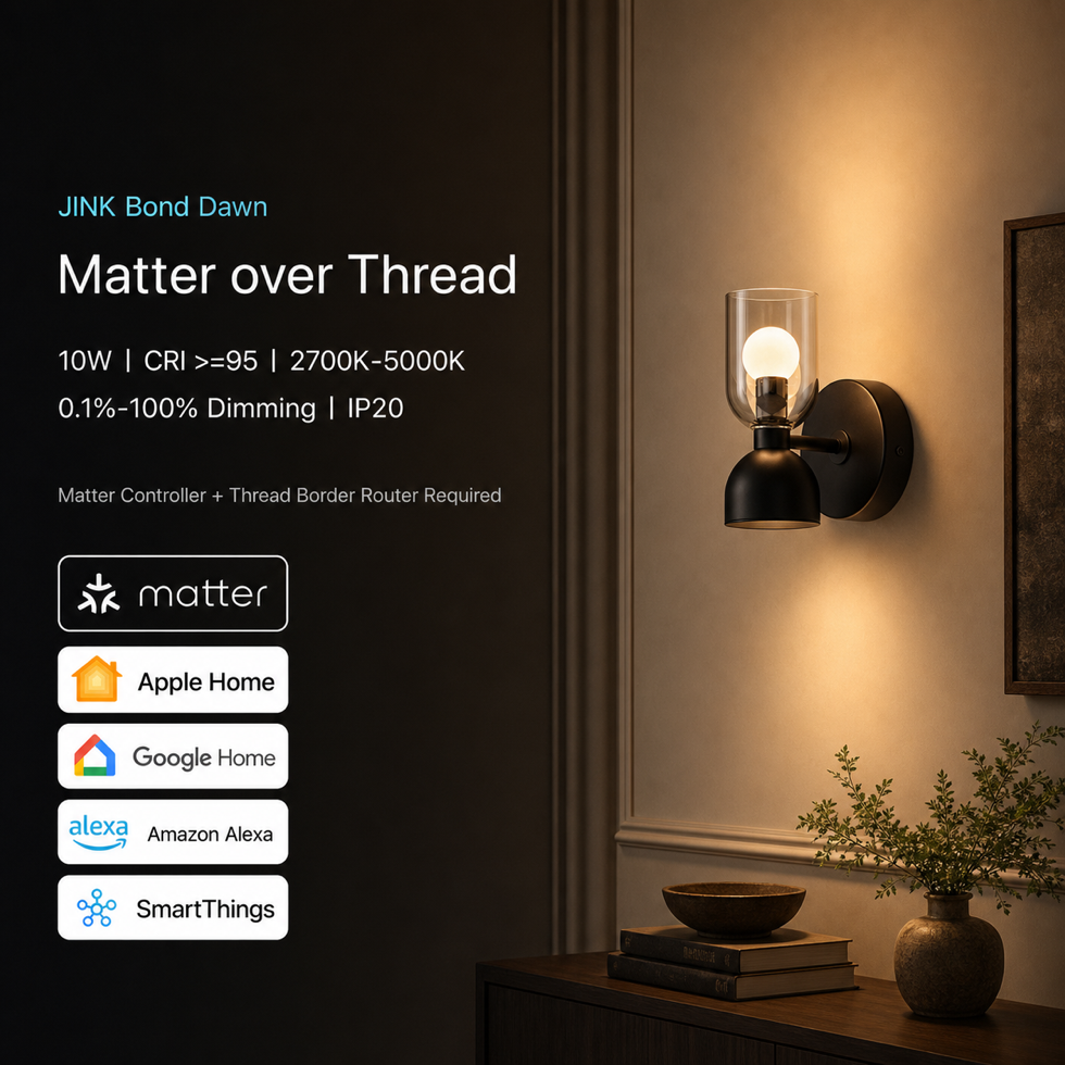 JINK Bond Dawn Matter over Thread smart wall light