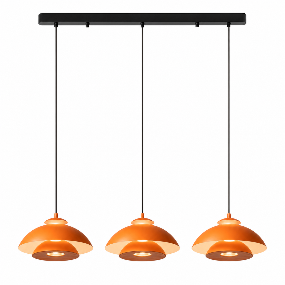 JINK Bond Nokta Three-Light Pendant on white background