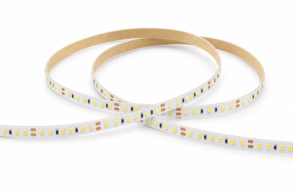 Bridgelux density strip — redrawn series appearance illustration, not a measurement drawing