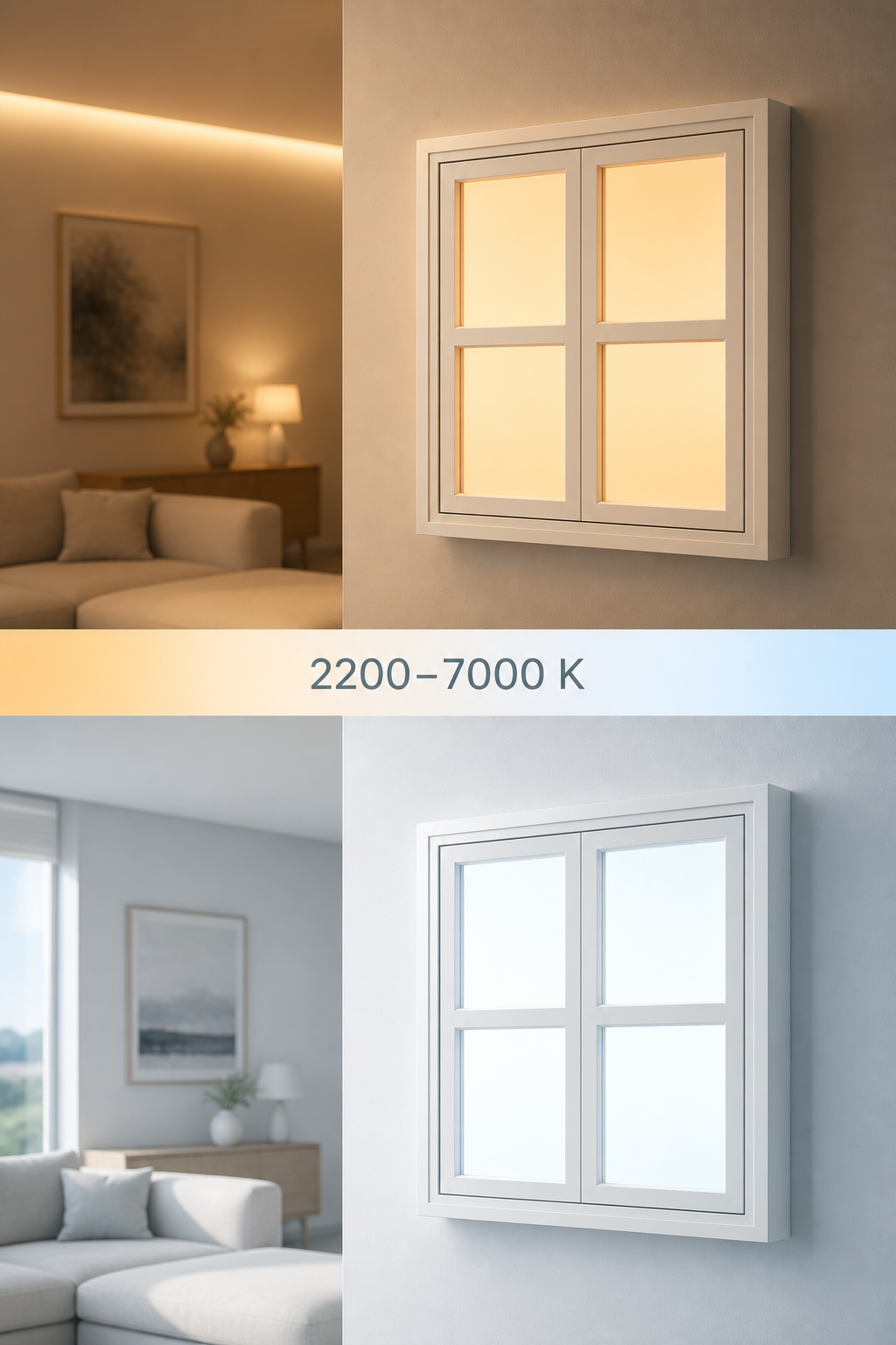 JINK Dot Sky L100 2200–7000 K tunable-white lighting comparison