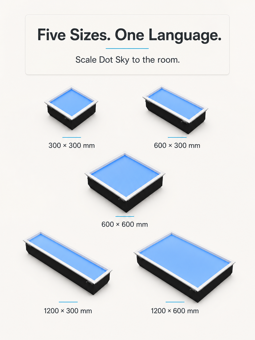JINK Dot Sky five size family overview