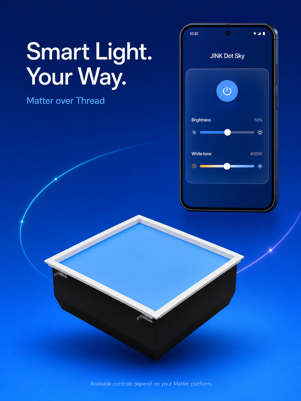 JINK Dot Sky smart lighting control over Matter and Thread