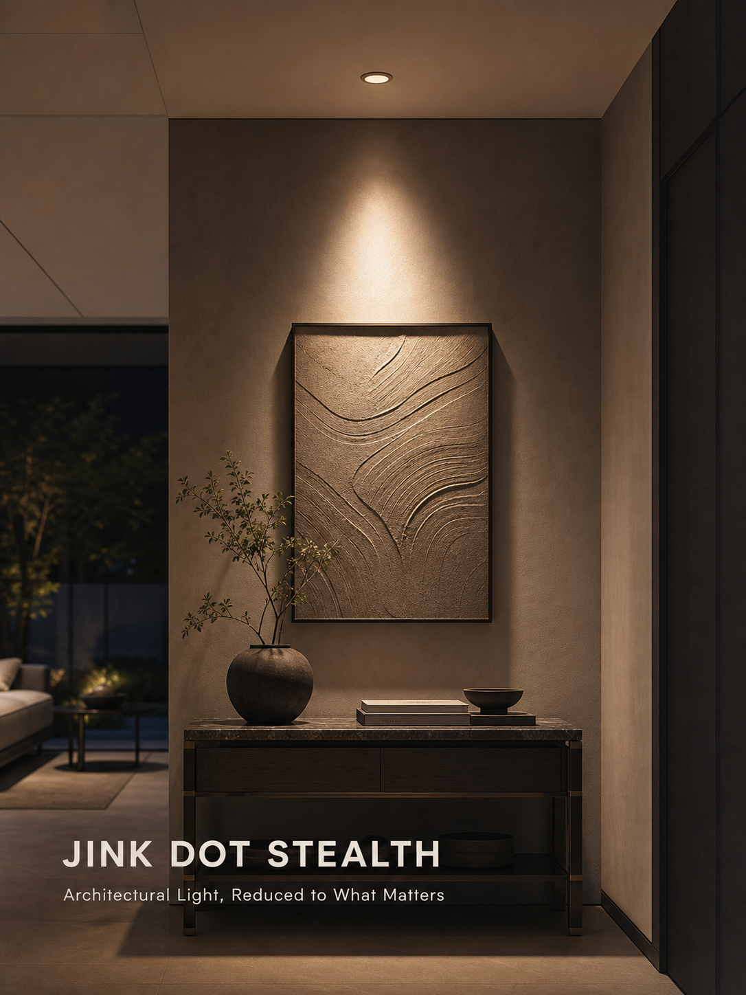 JINK Dot Stealth architectural downlight installed in a premium interior