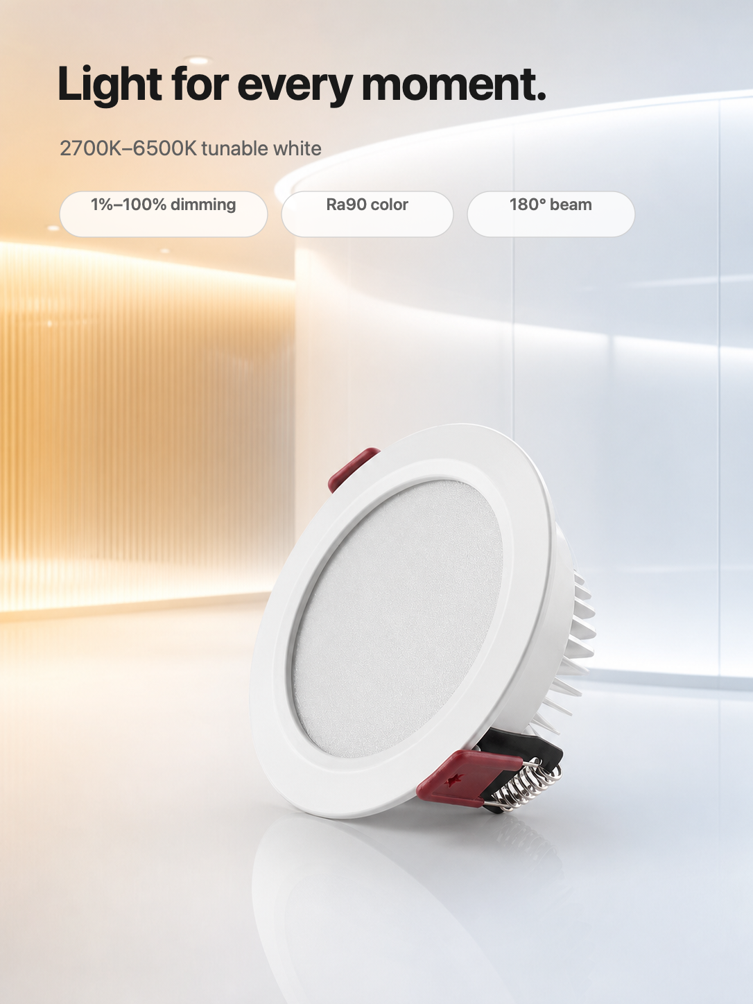JINK Dot T2 tunable white lighting from 2700K to 6500K