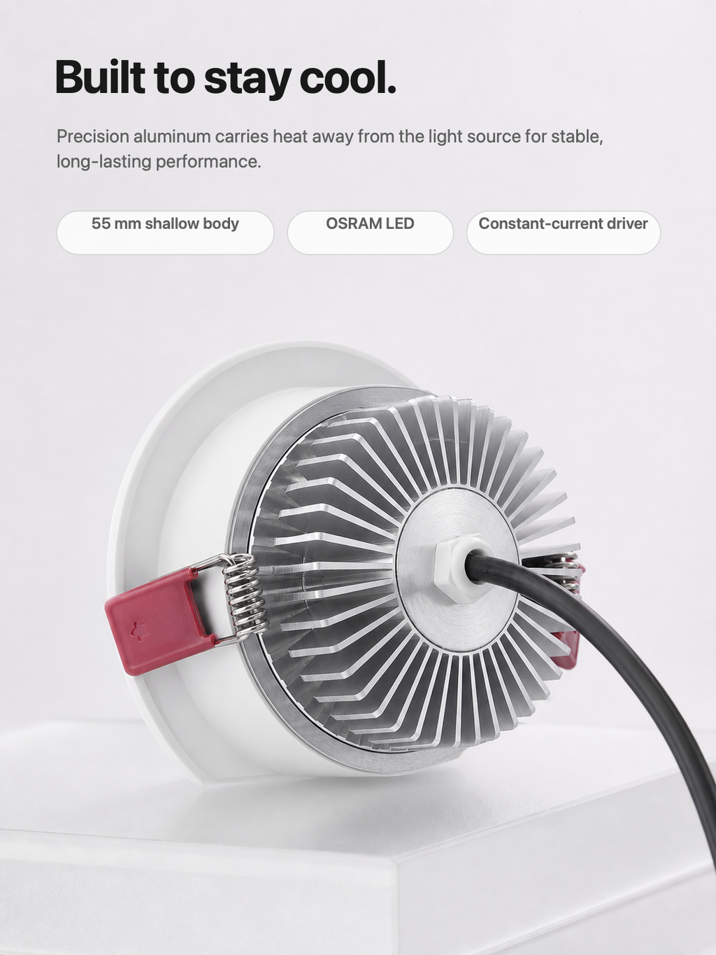 JINK Dot T2 aluminum heat sink and shallow recessed body