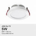 JINK Dot T2 5W, Ø68 × H55 mm, cutout Ø55–60 mm
