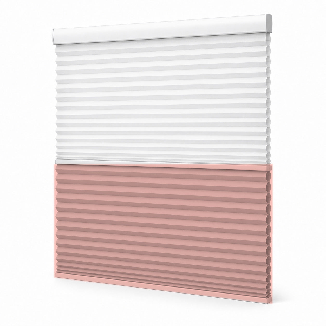 JINK Eclipse 38 mm smart day and night honeycomb shade RYLB009 — Rouge Pink, white background, cord-free