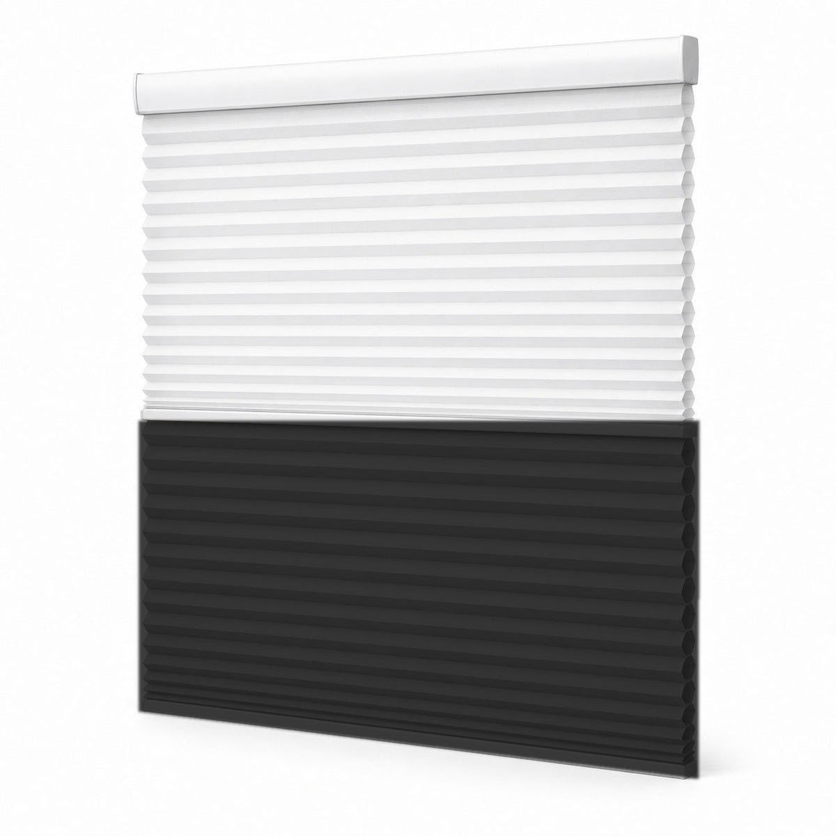JINK Eclipse 38 mm smart day and night honeycomb shade RYLB010 — Obsidian Black, white background, cord-free