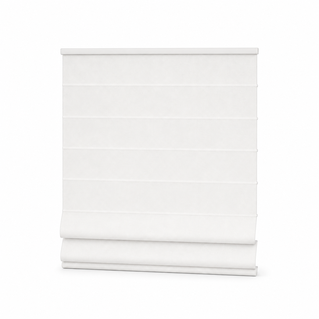 JINK Fold Roman shade on pure white background