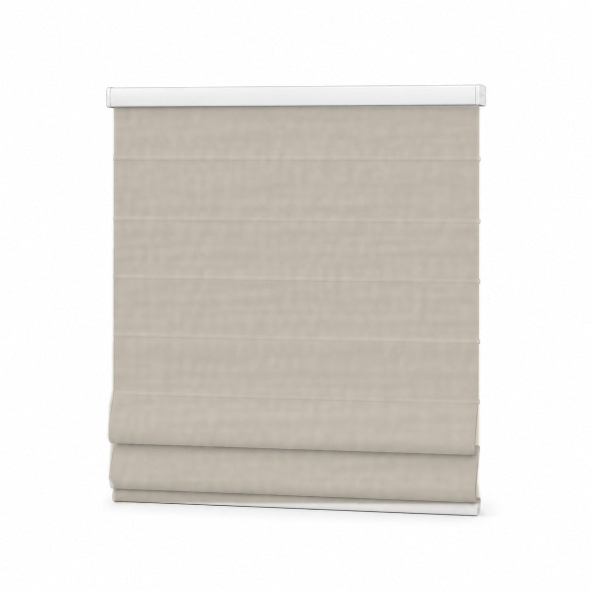 JINK Fold smart motorized Roman shade in GY1172, cord-free product effect image