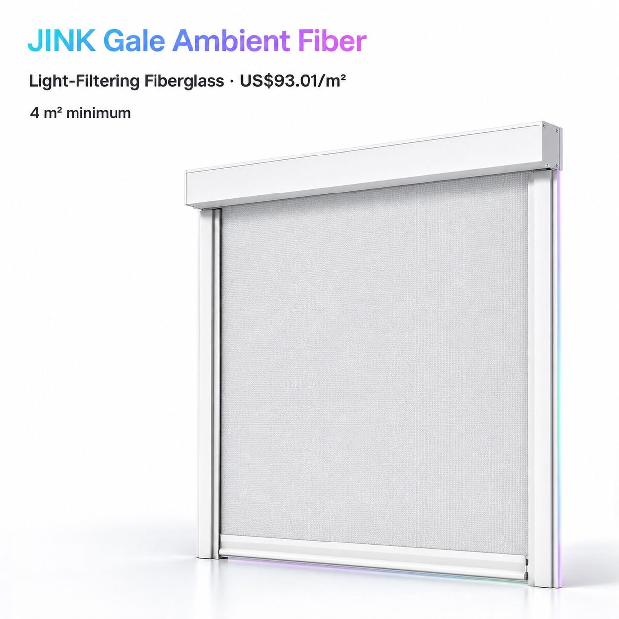 JINK Gale Ambient Fiber light-filtering fiberglass exterior shade
