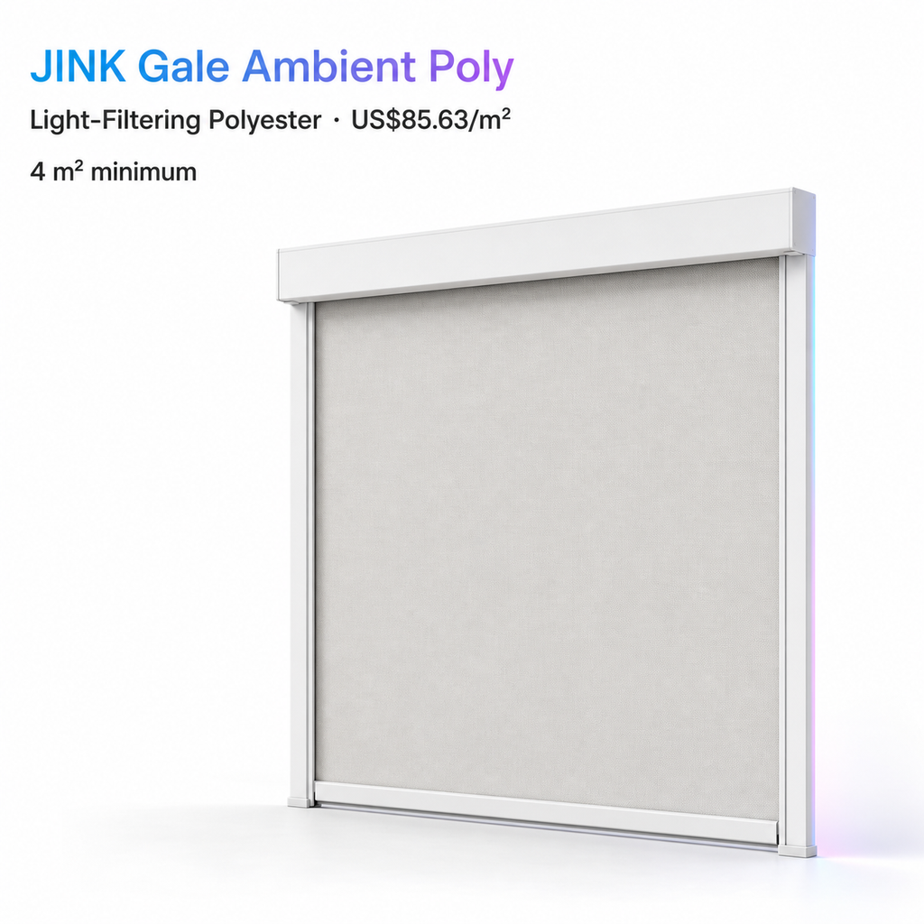 JINK Gale Ambient Poly light-filtering polyester exterior shade