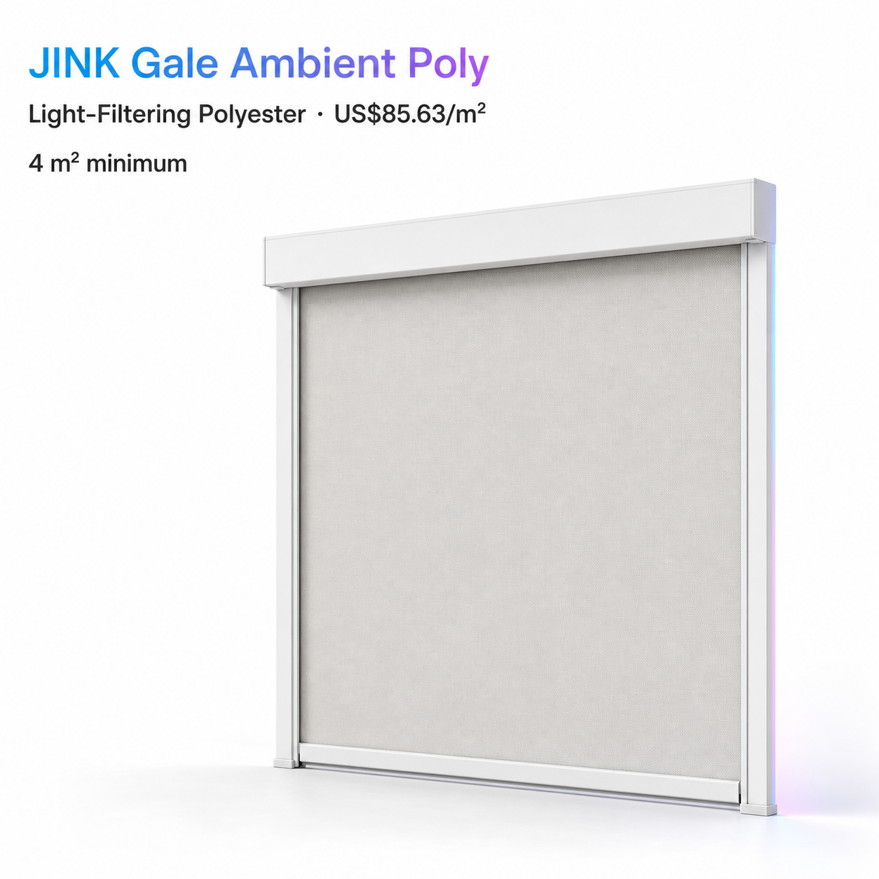 JINK Gale Ambient Poly light-filtering polyester exterior shade