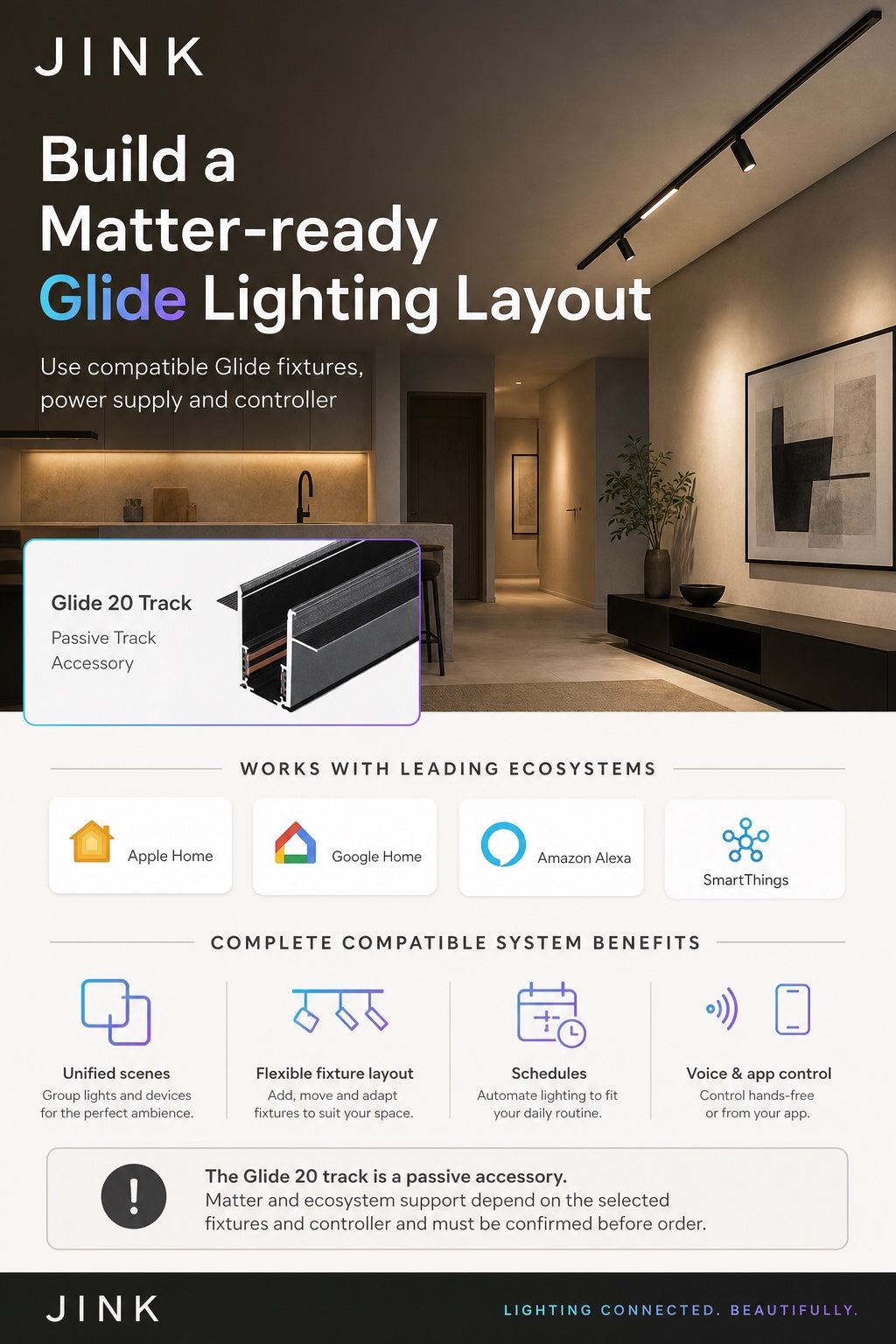 JINK Glide 20 Track Matter-ready lighting layout ecosystem explainer