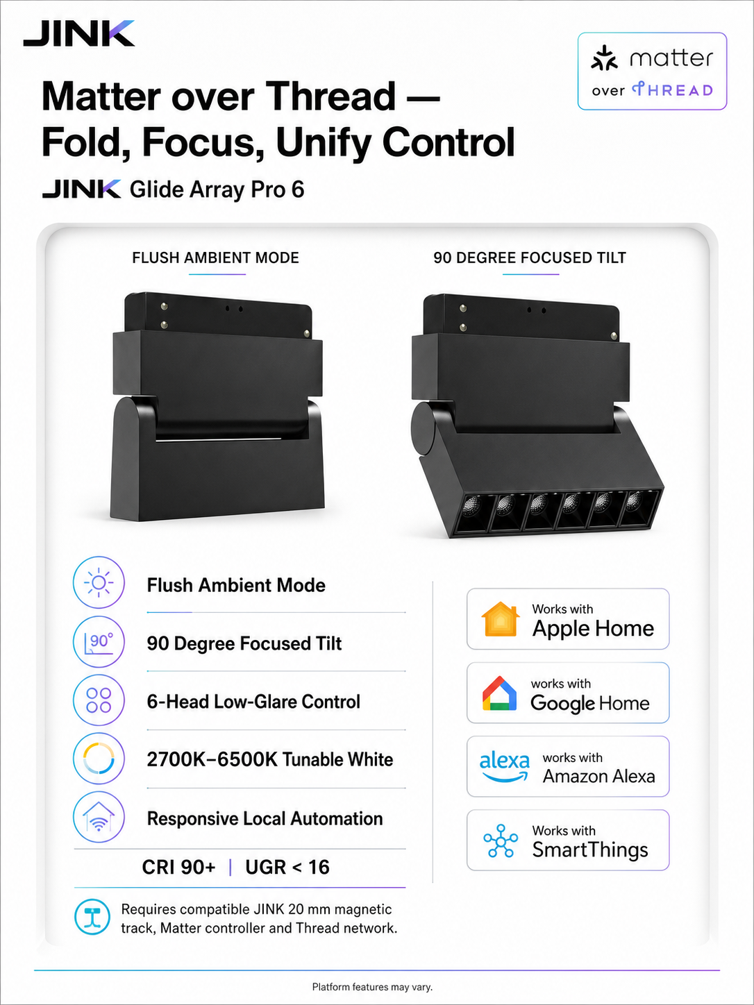 JINK Glide Array Pro 6 Matter platforms