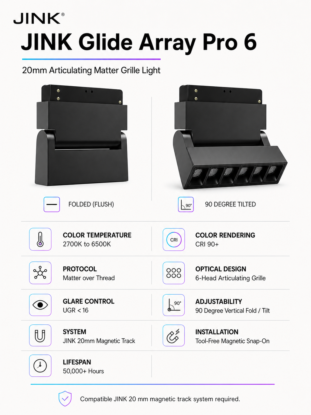 JINK Glide Array Pro 6 specifications