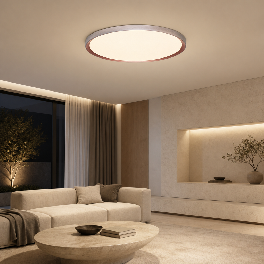 JINK Halo H CW tunable white smart ceiling light in modern living room
