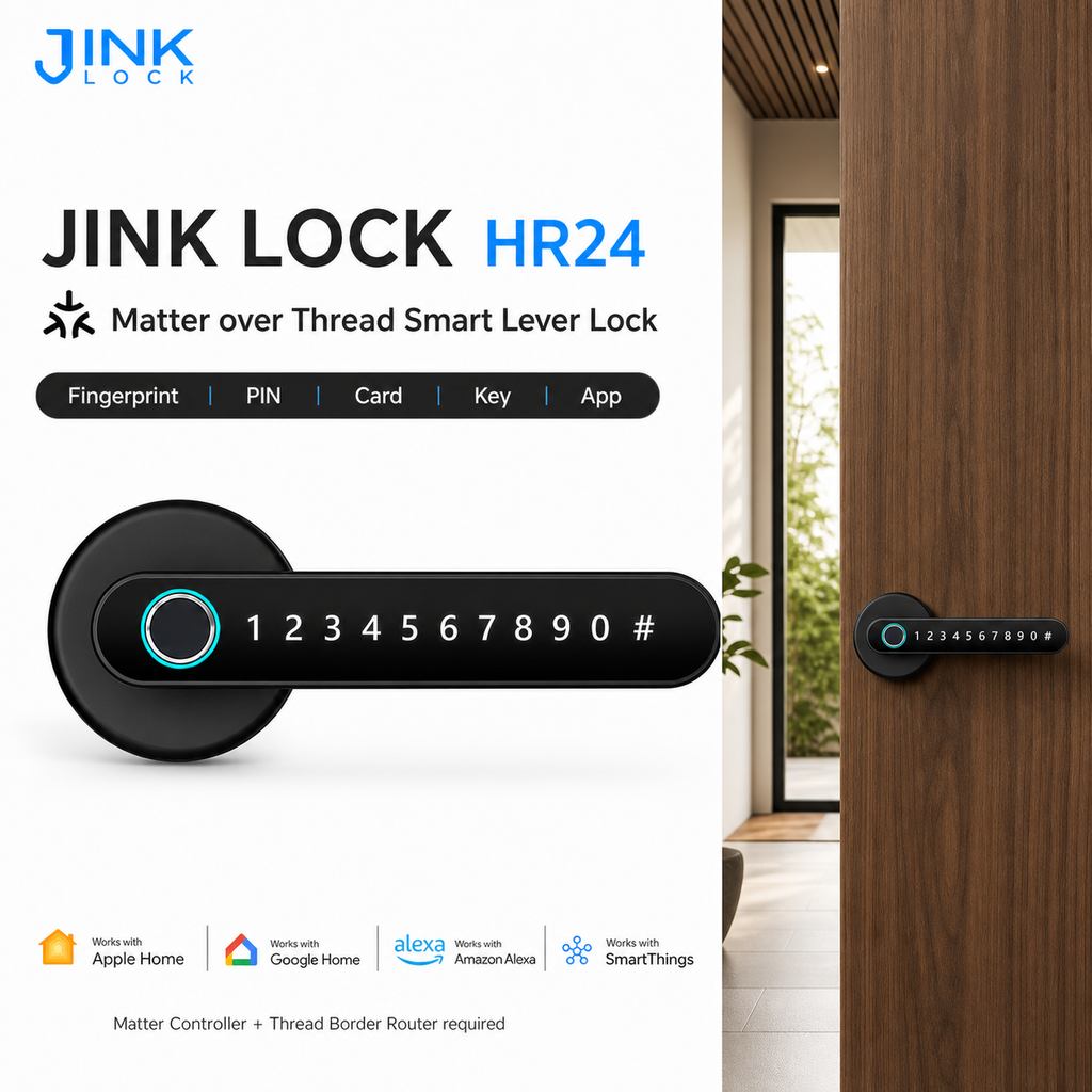 JINK Lock HR24 Matter over Thread smart lever lock