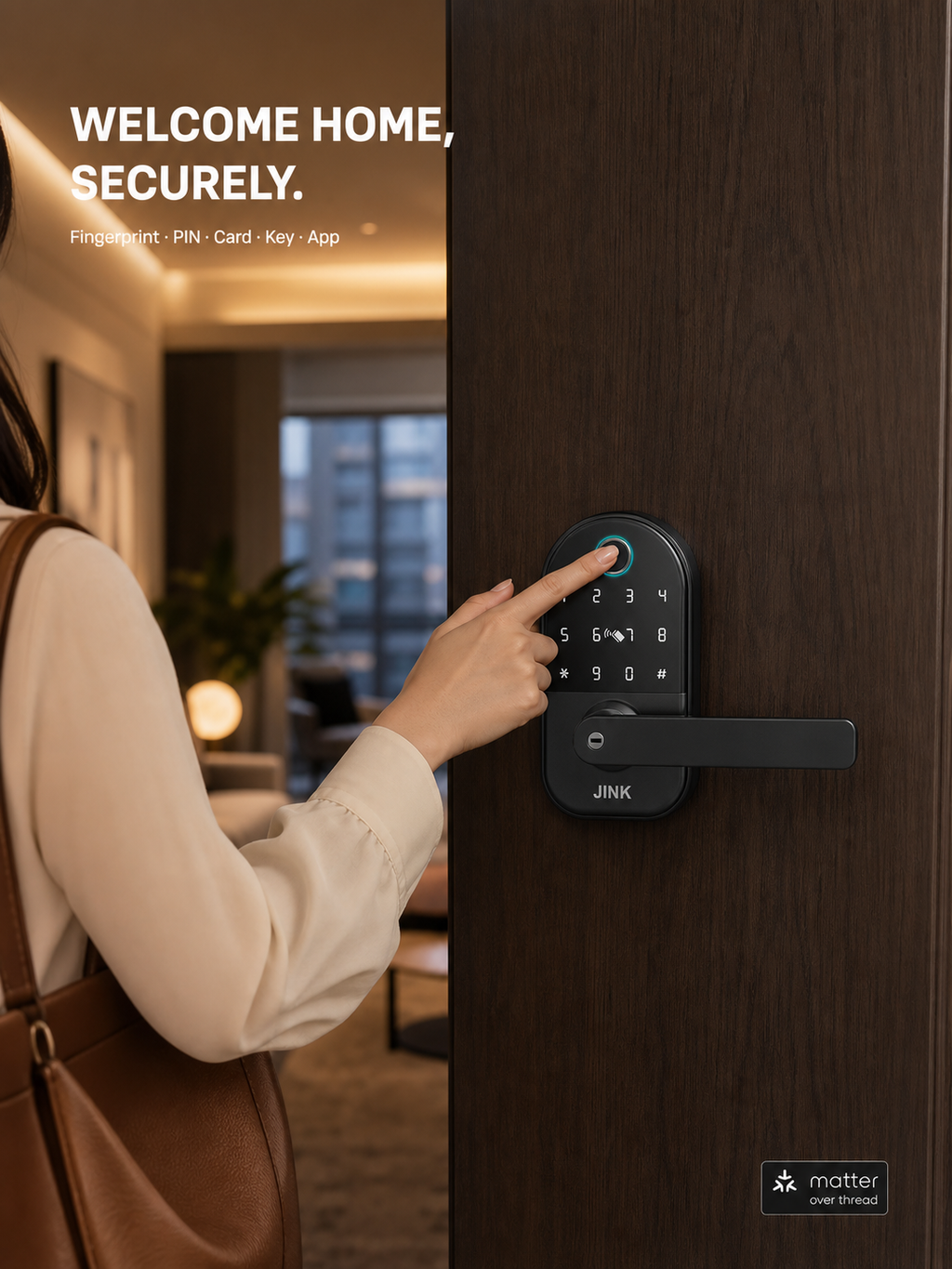 JINK Lock Air fingerprint unlock lifestyle scene