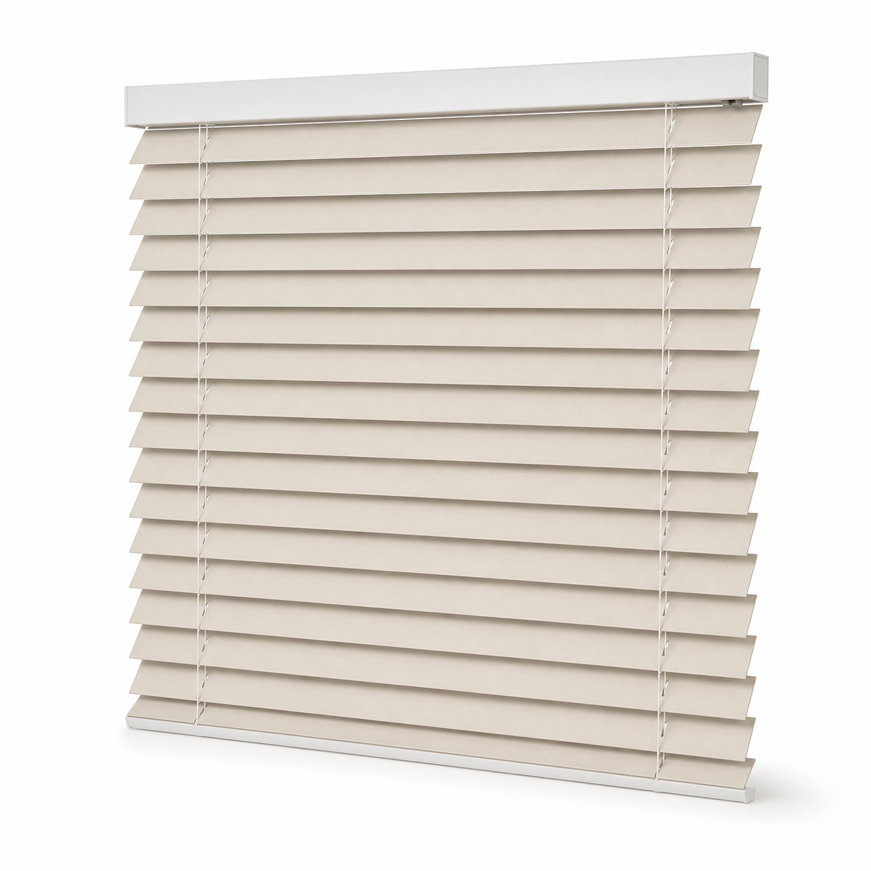 JINK Loom Pure solid fabric Venetian blind on white