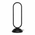 JINK Luma O100 oval table lamp in black, front view