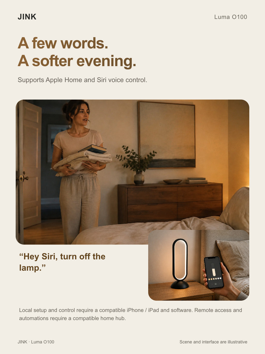JINK Luma O100: Apple Home and Siri voice control