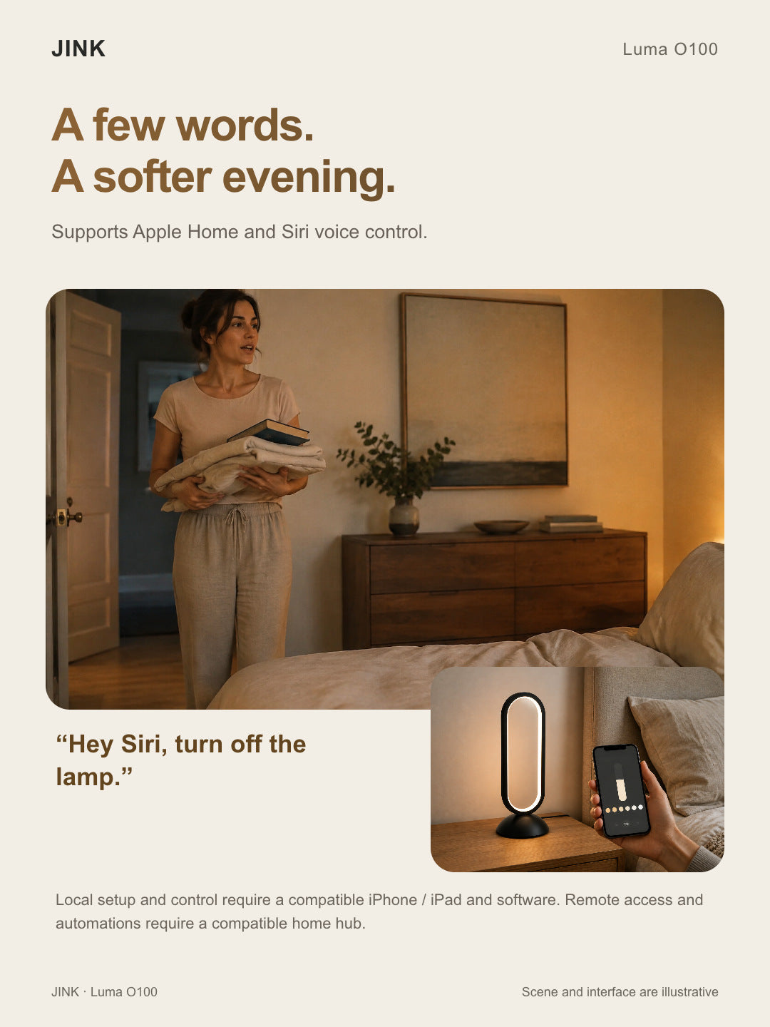 JINK Luma O100: Apple Home and Siri voice control