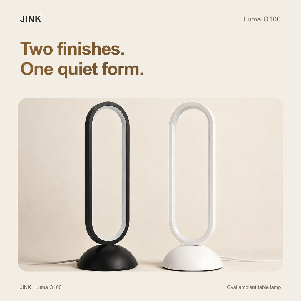 JINK Luma O100: black and white finishes