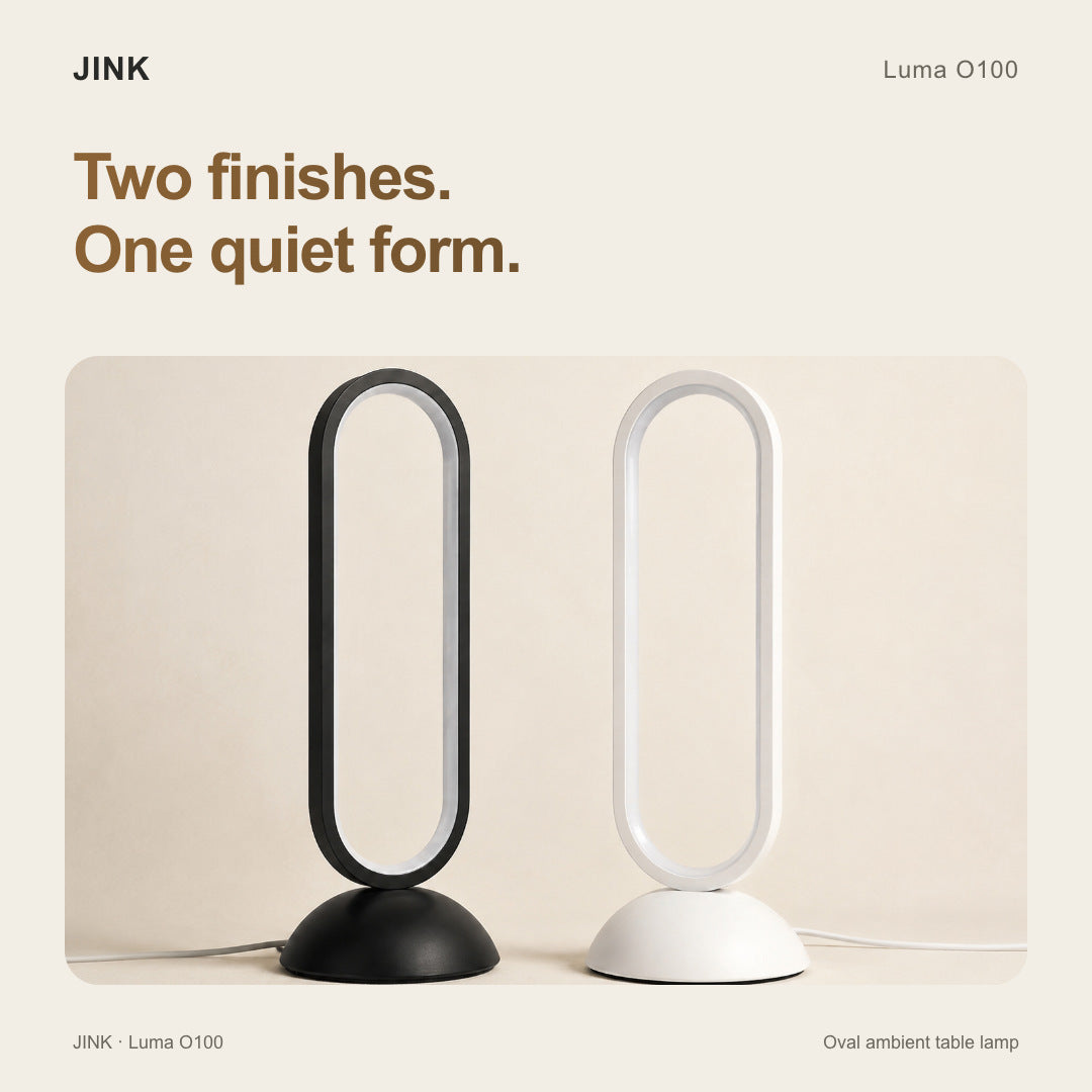 JINK Luma O100: black and white finishes