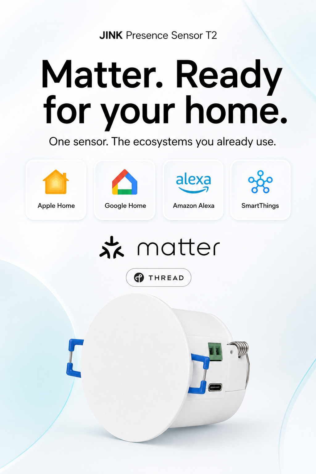 JINK Presence Sensor T2 Matter over Thread supported ecosystems