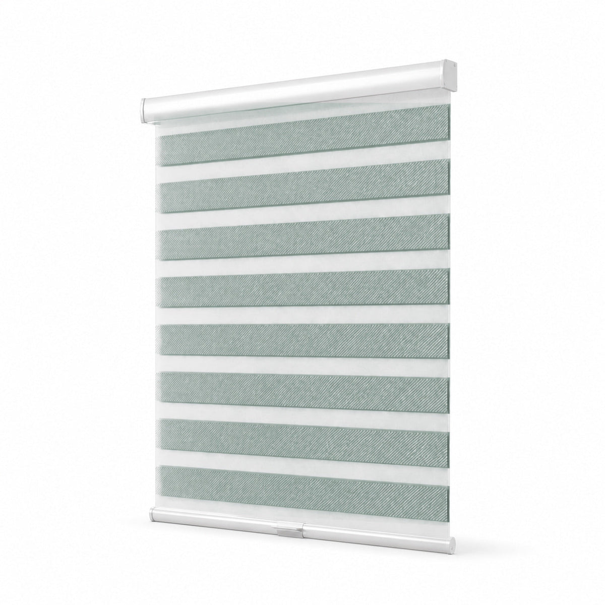 JINK Shift smart motorized zebra shade GY160-2, selectable fabric effect image, white background, cord-free