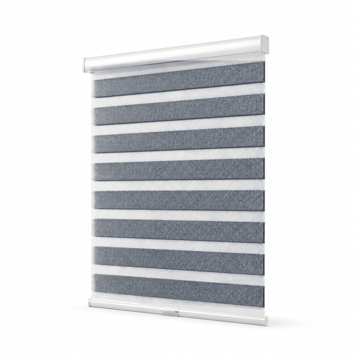 JINK Shift smart motorized zebra shade GY160-3, selectable fabric effect image, white background, cord-free