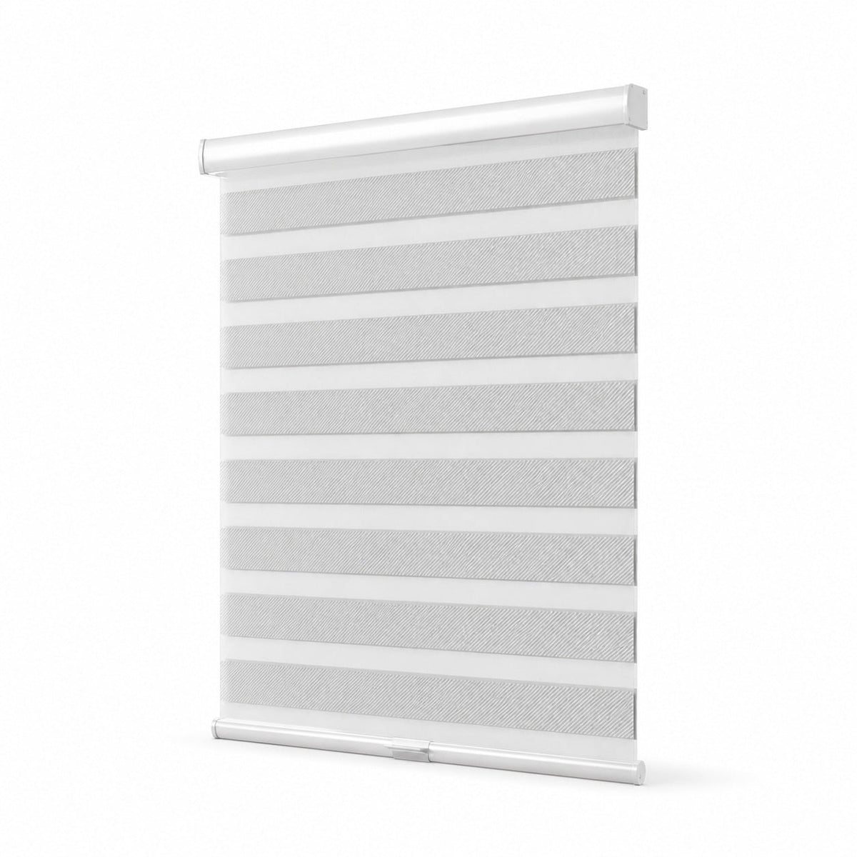 JINK Shift smart motorized zebra shade H66-4, selectable fabric effect image, white background, cord-free
