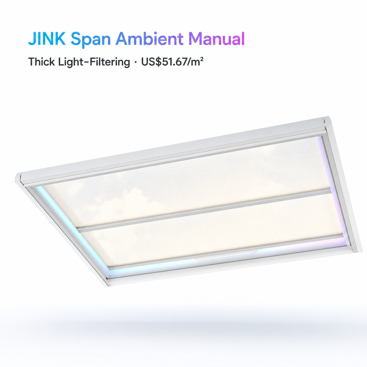 JINK Span Ambient Manual light-filtering ceiling canopy shade