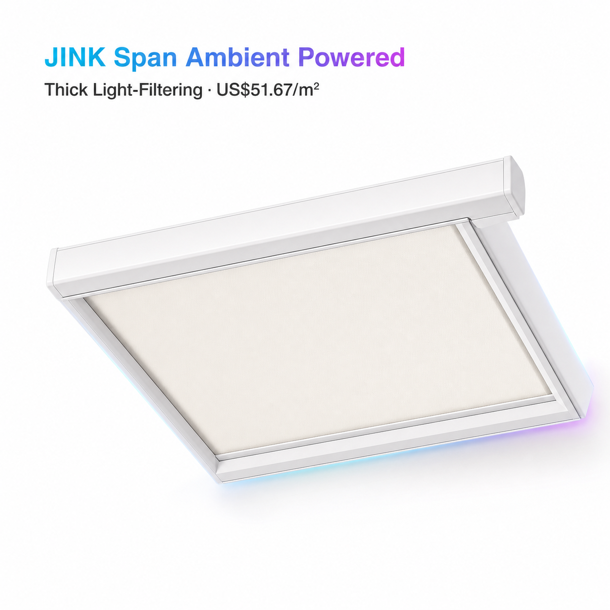 JINK Span Ambient Powered light-filtering ceiling canopy shade
