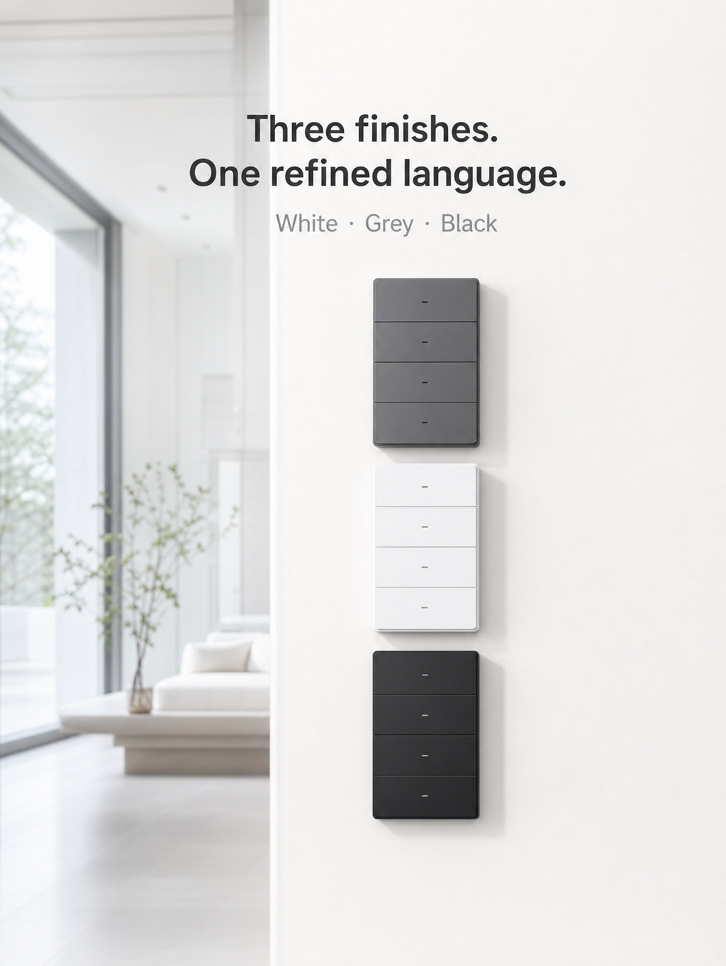 JINK Switch A120 in White Grey and Black finishes