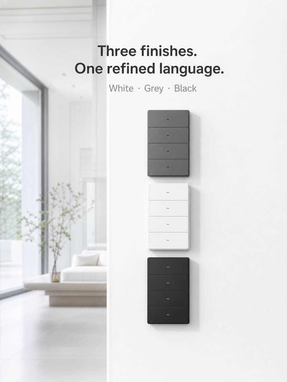JINK Switch A120 in White Grey and Black finishes