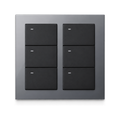 JINK Switch EGG 6-Key 3-Relay AG Glass 86 mm Graphite Gray