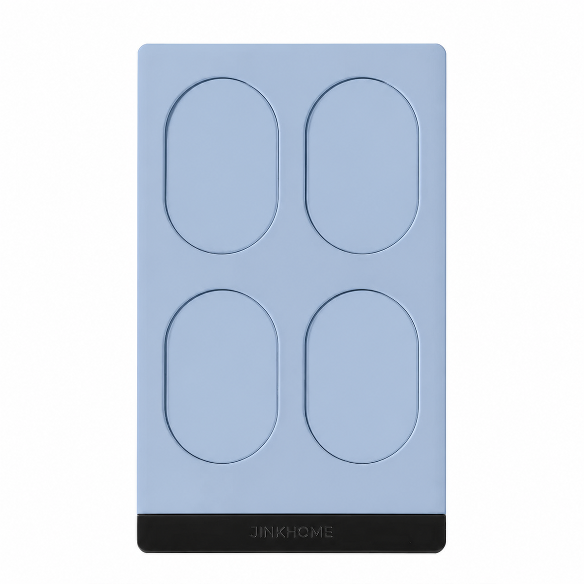 JINK Switch Stealth Soft Blue four-button US-standard Matter over Thread smart wall switch with engraved JINKHOME logo