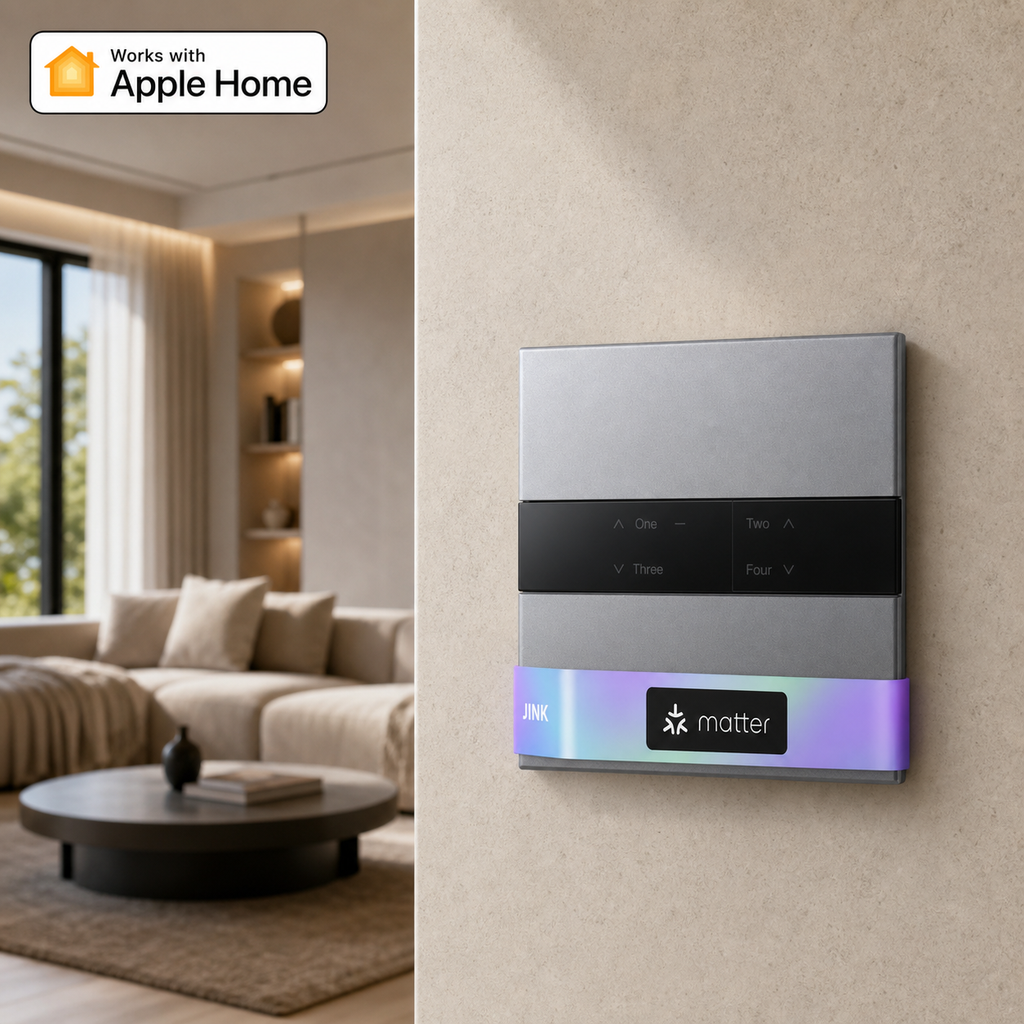 JINK Switch X1 in a modern smart home with Apple Home compatibility