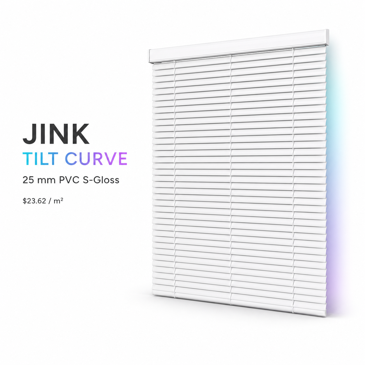 JINK Tilt Curve 25 mm PVC S-Gloss, $23.62 per square metre